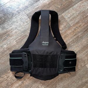 Aspen Medical Summit Lumbar Support Back Brace Black Adjustable TSLO Brace